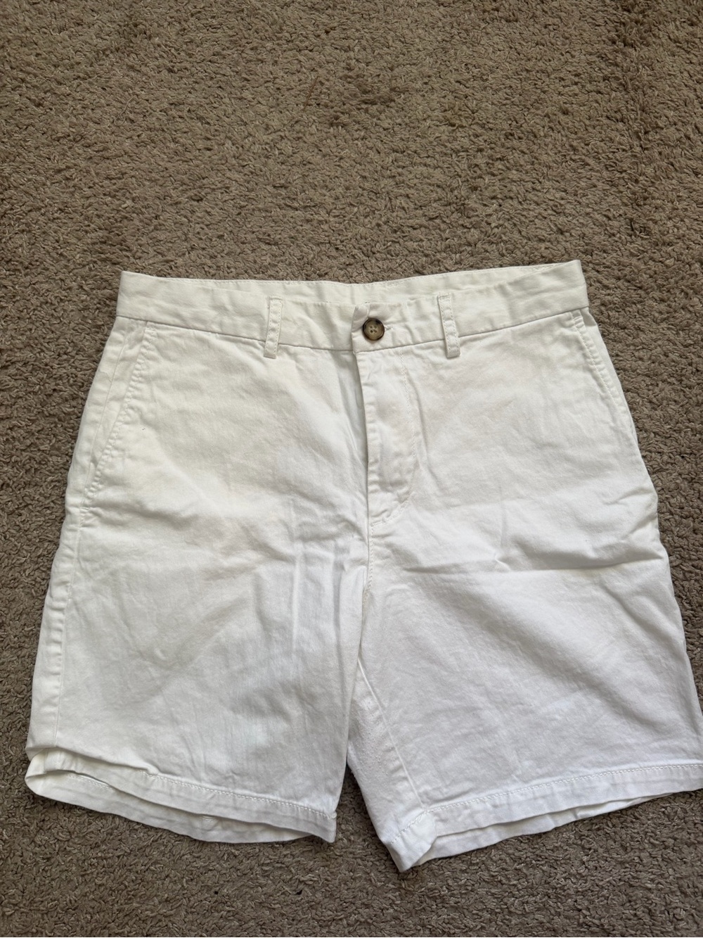 Old Navy White Women's Cotton Bermuda Shorts